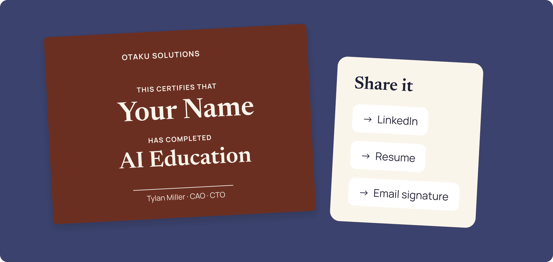 An Open Badge certificate for AI Education.